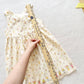 Gymboree Flower Pots Print Keyhole Back Dress - Yellow Clover Vintage Kids Clothes