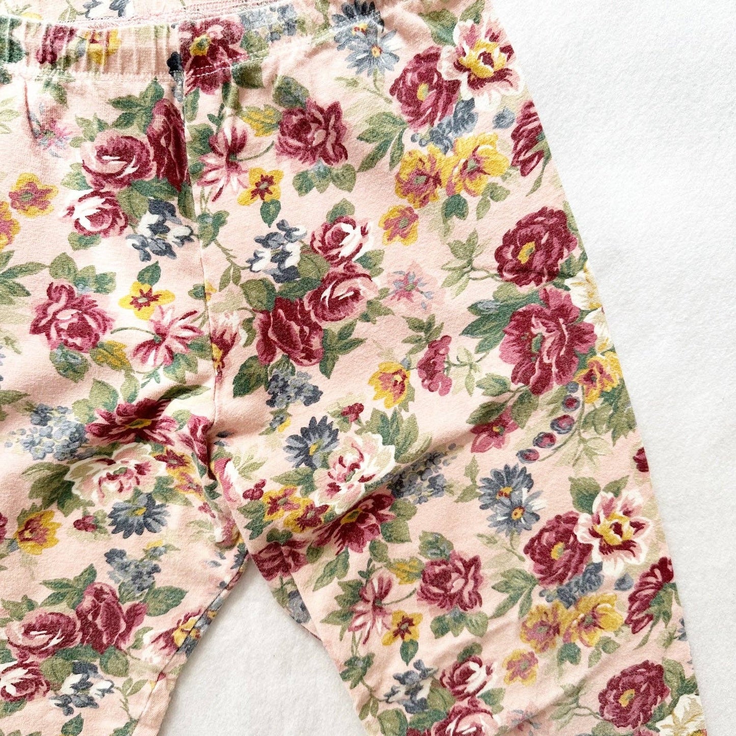 LA Movers Floral Stretch Leggings - Yellow Clover Vintage Kids Clothes