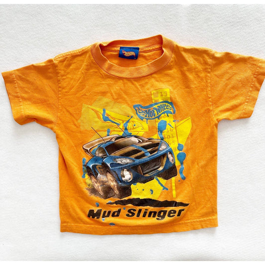 Hot Wheels Mud Slinger Graphic Tee - Yellow Clover Vintage Kids Clothes