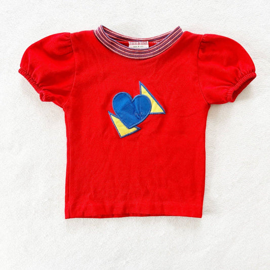 Healthtex Heart Triangles Applique Ringer Tee