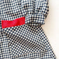 Gingham Red Accent Long Sleeve Dress - Yellow Clover Vintage Kids Clothes
