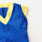 Kim Originals Blue Diamond Print Cotton Dress - Yellow Clover Vintage Kids Clothes