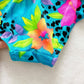 Vintage Neon Floral One Piece Swimsuit: 6y - Yellow Clover Vintage Kids Clothes