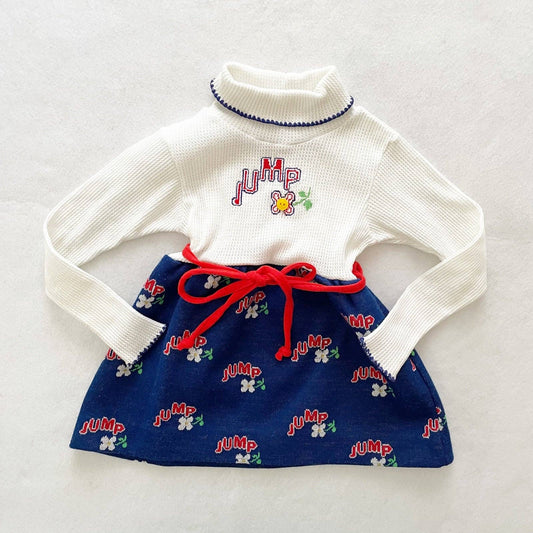 Carter’s Girls Jump Dress - Yellow Clover Vintage Kids Clothes
