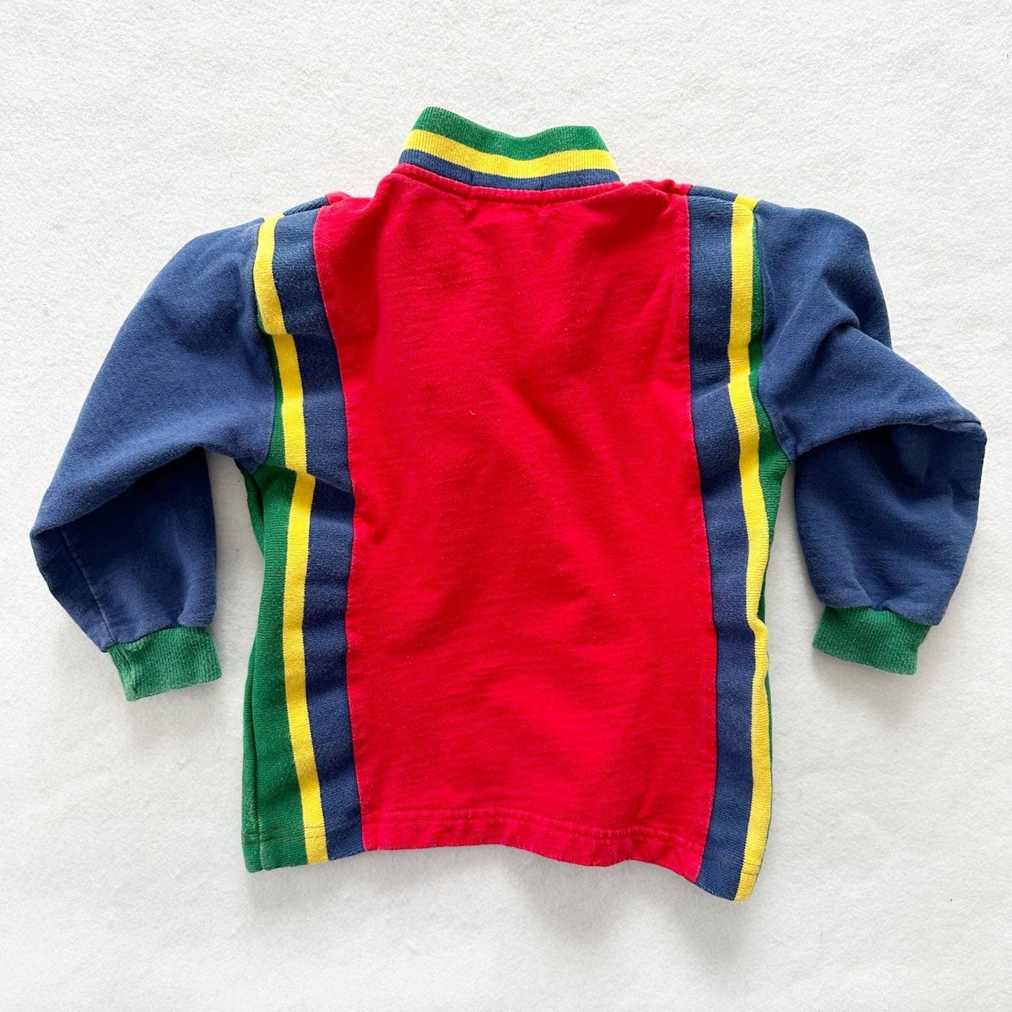 Gymboree Colorblock Pullover Zip Sweatshirt - Yellow Clover Vintage Kids Clothes