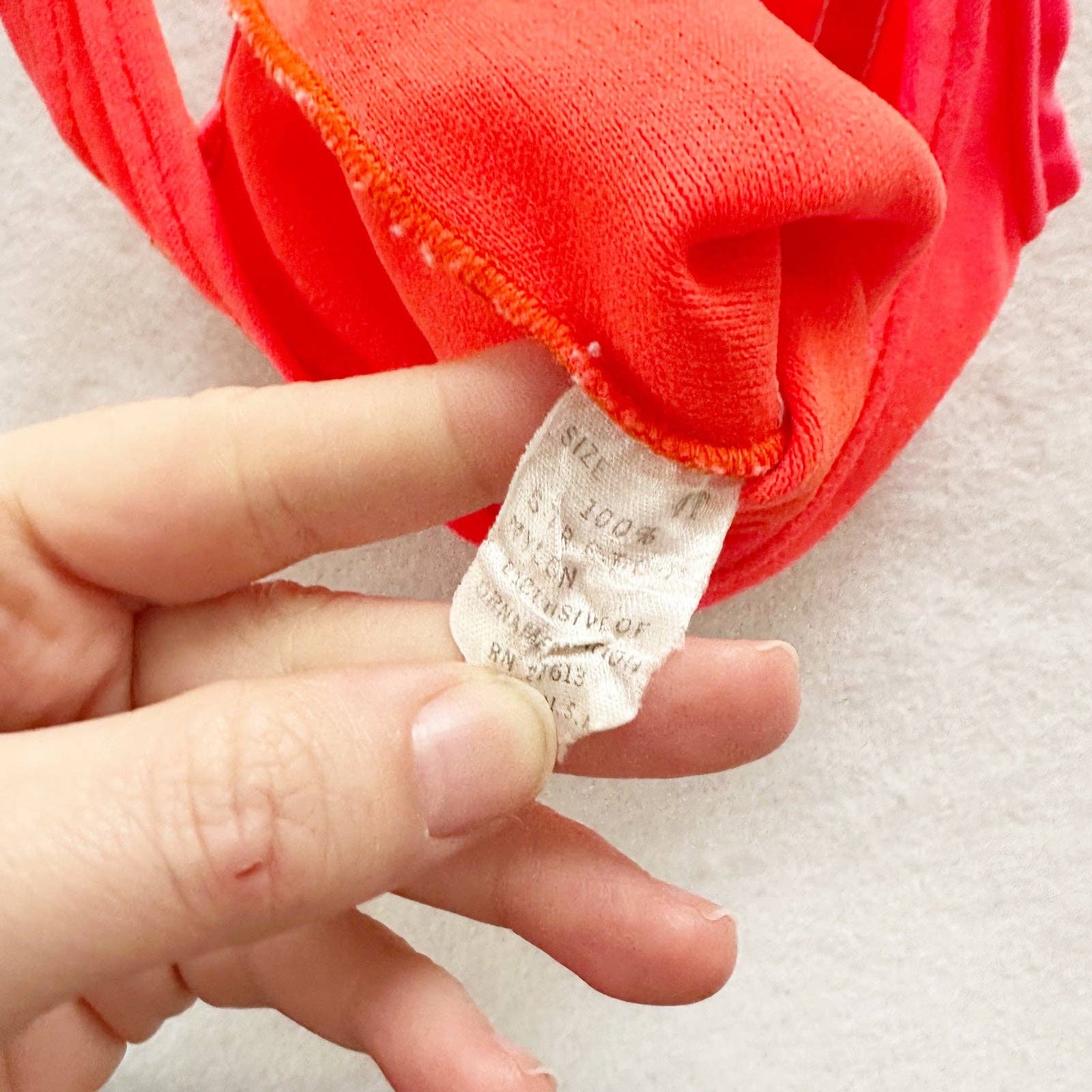 Vintage 70s Bright Pink Orange Swimsuit: 2T - Yellow Clover Vintage Kids Clothes