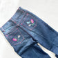Vintage Favorites Butterfly Flower Embroidered Jeans: 10y - Yellow Clover Vintage Kids Clothes