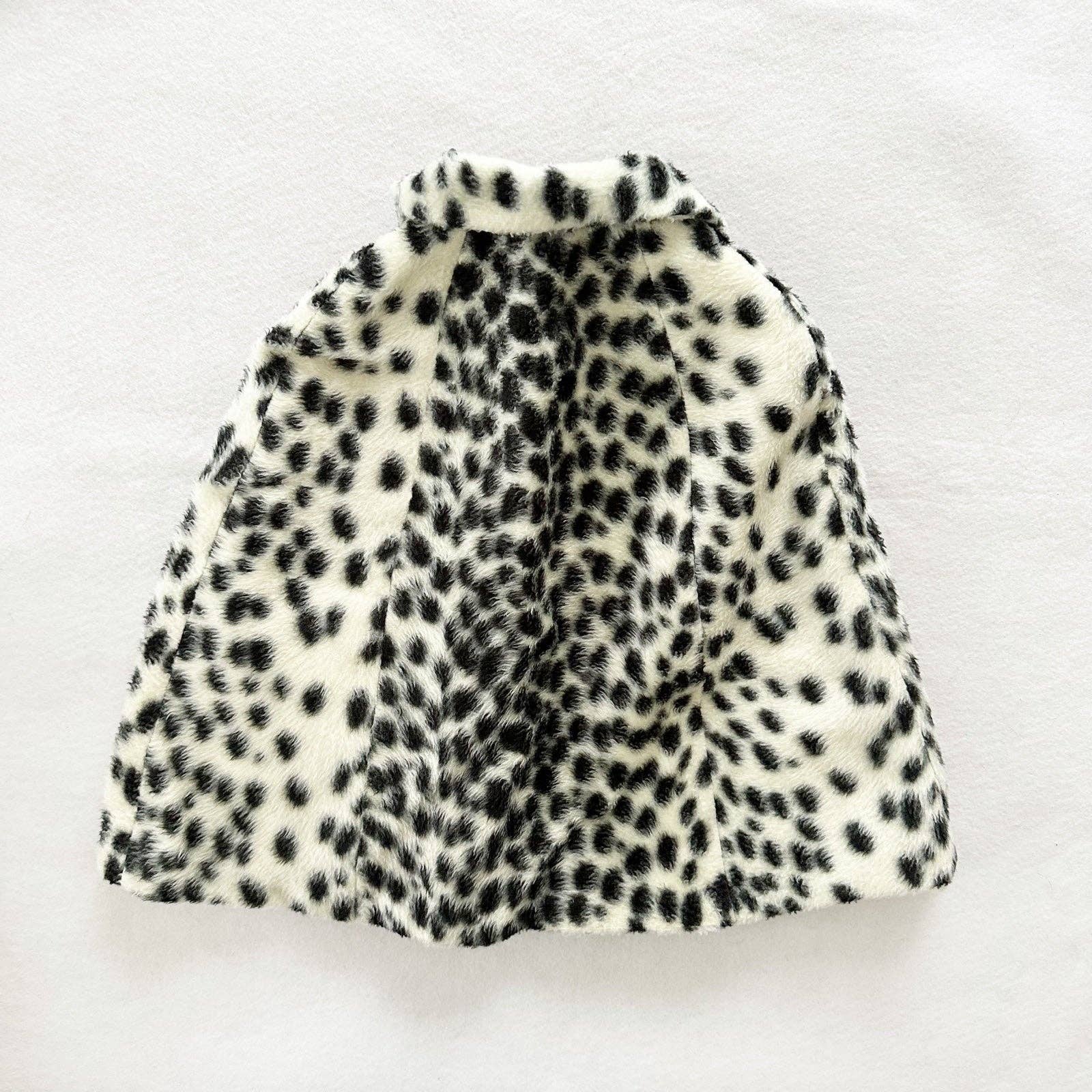 Faux Fur Fleece Cape Coat - Yellow Clover Vintage Kids Clothes