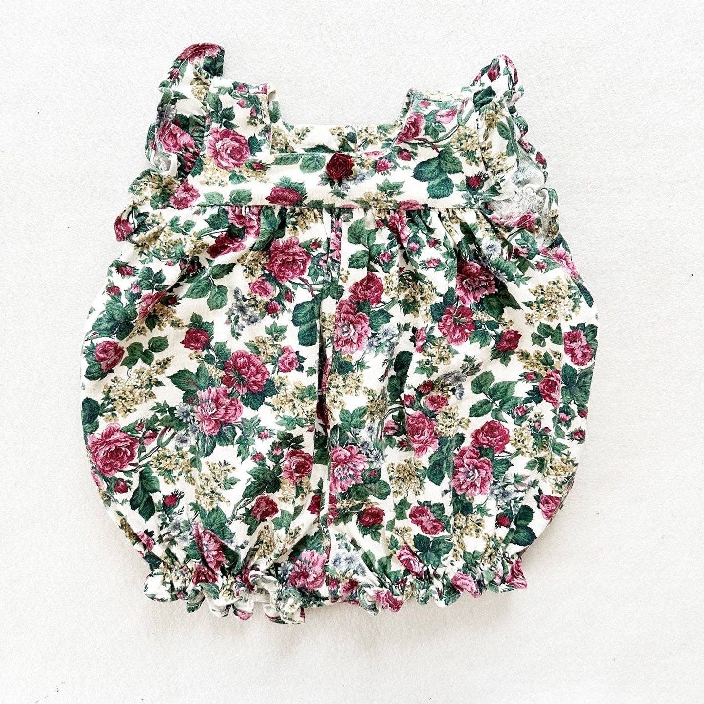 Vintage Cotton Collection Floral Baby Bubble Romper