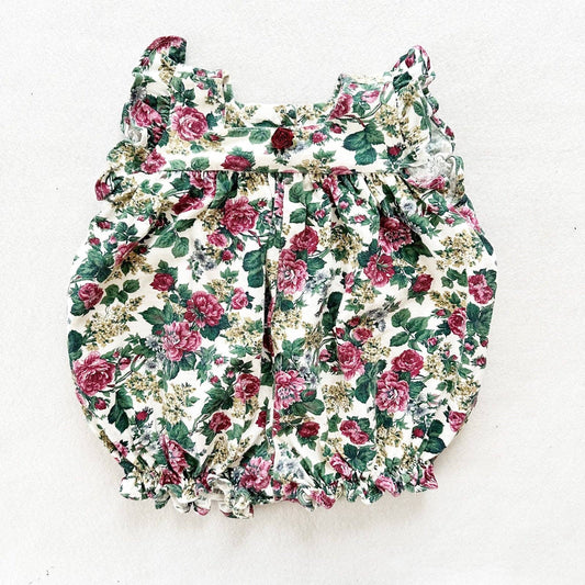 Vintage Cotton Collection Floral Baby Bubble Romper