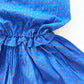 Kim Originals Blue Diamond Print Cotton Dress - Yellow Clover Vintage Kids Clothes