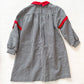 Gingham Red Accent Long Sleeve Dress - Yellow Clover Vintage Kids Clothes