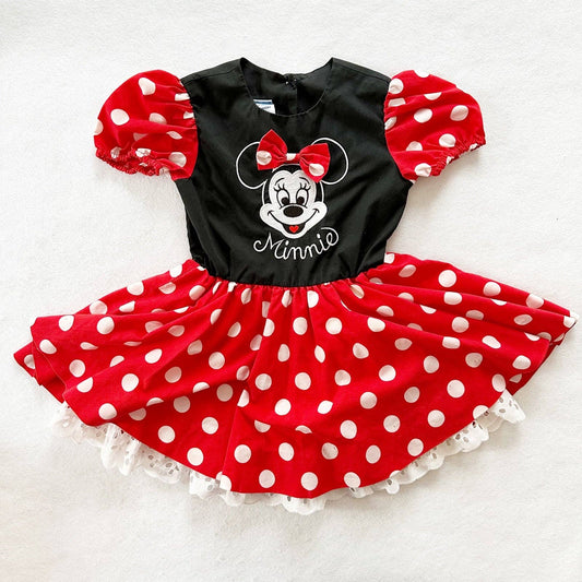 Vintage Disney Character Fashions Minnie Mouse Dress: 4y - Yellow Clover Vintage Kids Clothes