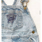 Vintage Guess Light Wash Patch Logo Overalls - Yellow Clover Vintage Kids Clothes