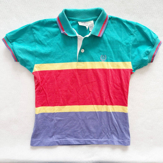 J.G. Hook Colorblock Boys Polo - Yellow Clover Vintage Kids Clothes