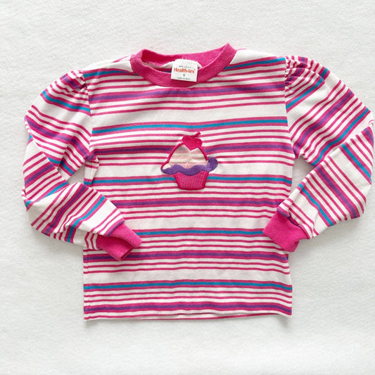 Healthtex Cupcake Striped Top - Yellow Clover Vintage Kids Clothes