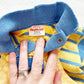 Vintage Healthtex Overalls Set With Striped Top: 9m - Yellow Clover Vintage Kids Clothes