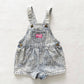 Vintage OshKosh Acid Wash Hickory Stripe Shortalls - Yellow Clover Vintage Kids Clothes