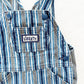 Liberty Vertical Striped Elastic Cuff Overalls - Yellow Clover Vintage Kids Clothes