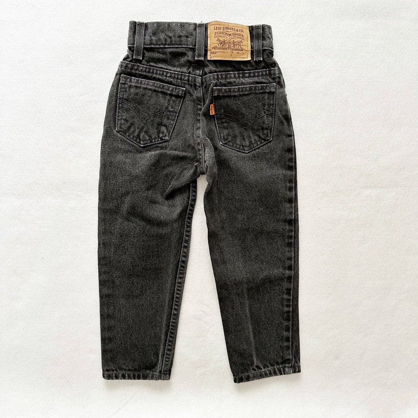 Vintage Black Levi’s Jeans with Orange Tab - Yellow Clover Vintage Kids Clothes