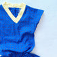 Kim Originals Blue Diamond Print Cotton Dress - Yellow Clover Vintage Kids Clothes