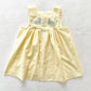 Vintage Alyssa Birds and Heart Appliqué Dress - Yellow Clover Vintage Kids Clothes