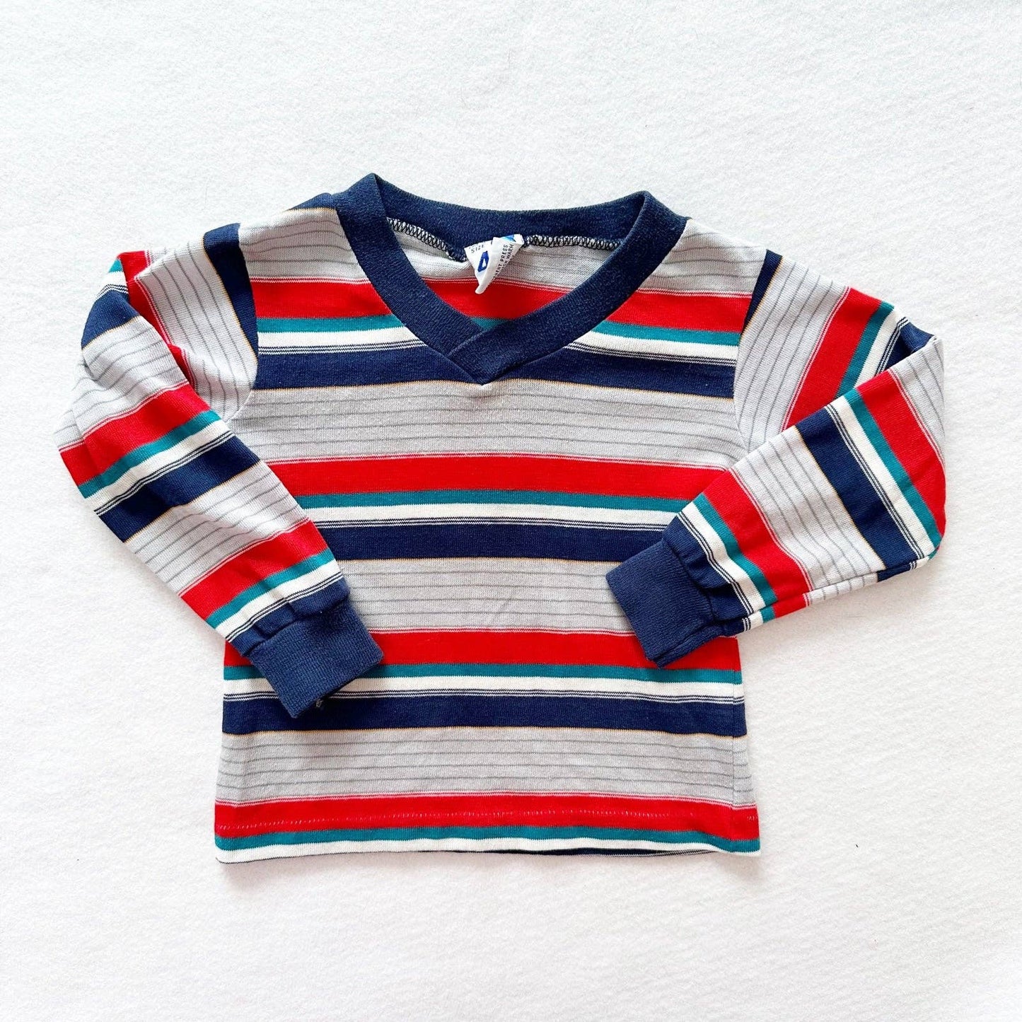 Garanimals Striped V Neck Long Sleeve Tee