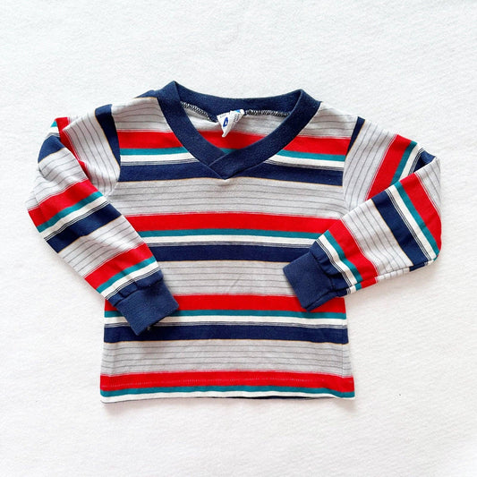 Garanimals Striped V Neck Long Sleeve Tee