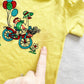 Goose Balloon Bicycle Graphic T-shirt - Yellow Clover Vintage Kids Clothes