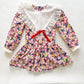 Evy Daisy Floral Lace Collar Dress - Yellow Clover Vintage Kids Clothes