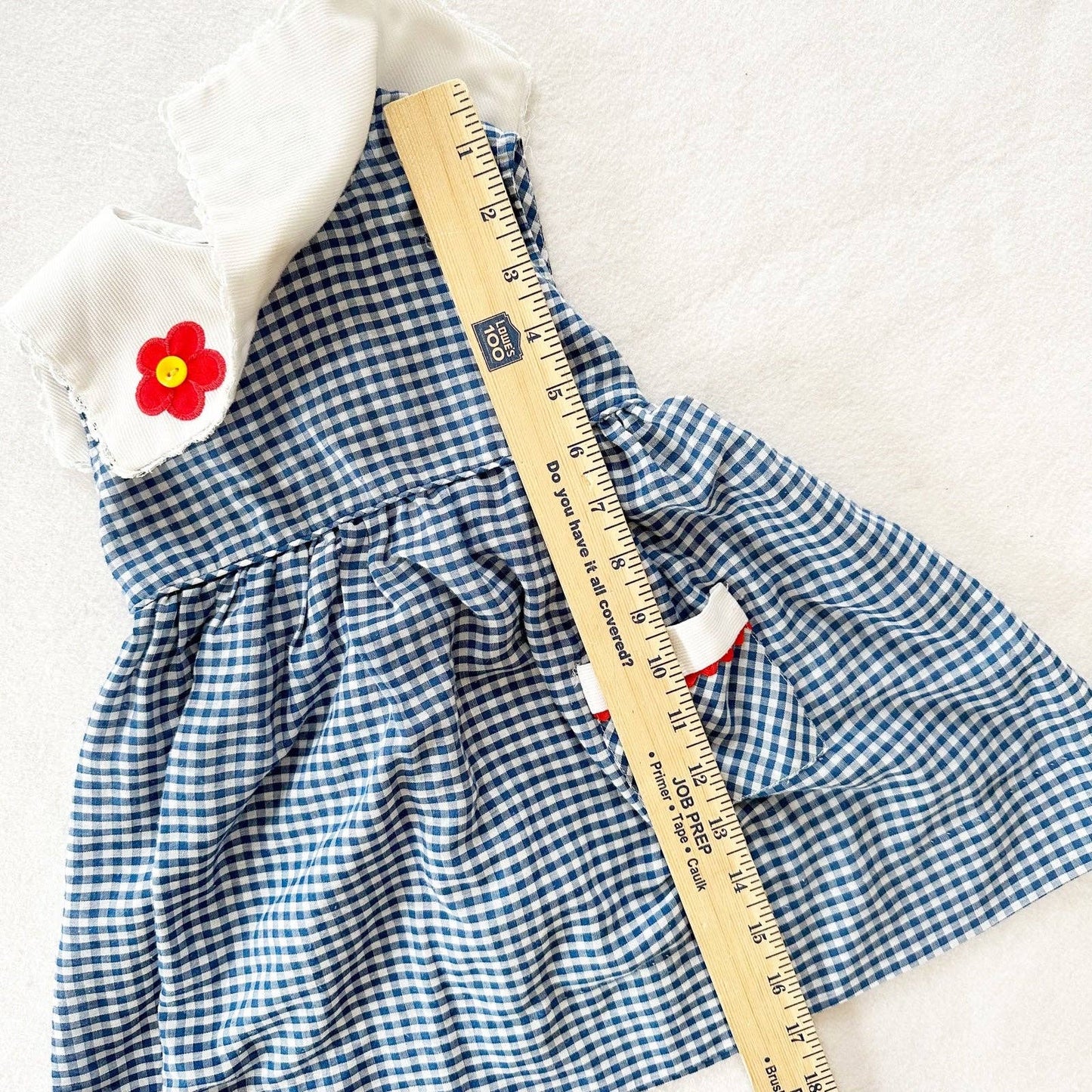 Polly Flinders Gingham Flower Collar Dress