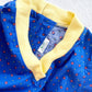 Kim Originals Blue Diamond Print Cotton Dress - Yellow Clover Vintage Kids Clothes