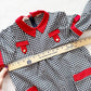 Gingham Red Accent Long Sleeve Dress - Yellow Clover Vintage Kids Clothes