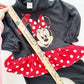 Vintage Minnie Mouse Skirted Hooded Sweatshirt Romper: 2T - Yellow Clover Vintage Kids Clothes