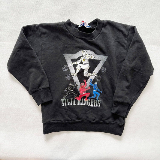 Ninja Rangers Power Rangers Sweatshirt - Yellow Clover Vintage Kids Clothes