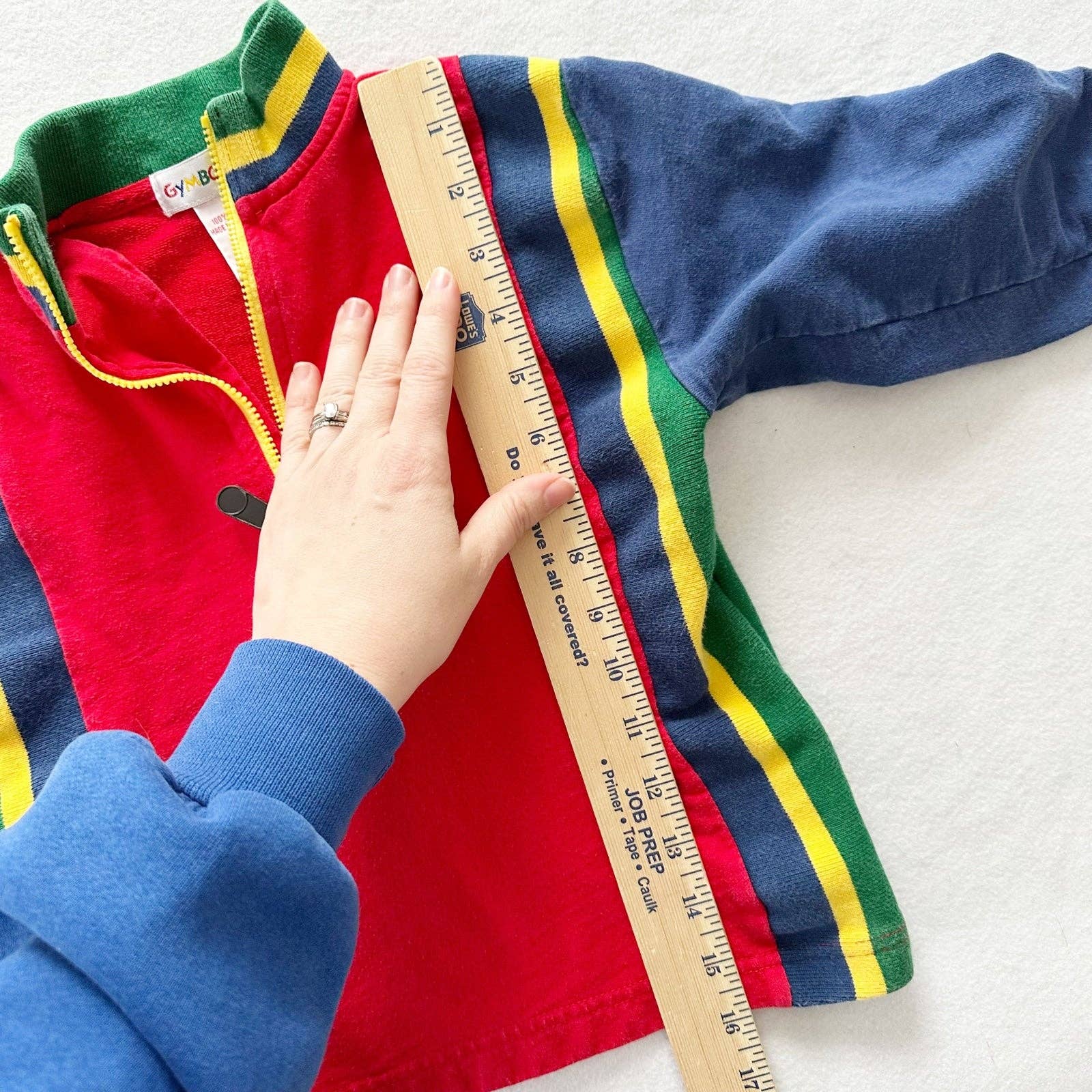Gymboree Colorblock Pullover Zip Sweatshirt - Yellow Clover Vintage Kids Clothes