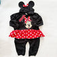 Vintage Minnie Mouse Skirted Hooded Sweatshirt Romper: 2T - Yellow Clover Vintage Kids Clothes
