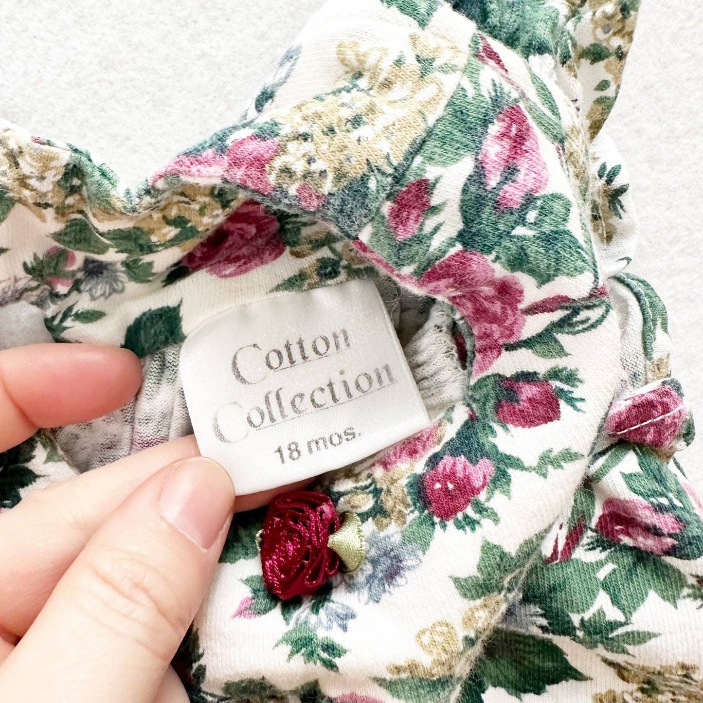 Cotton Collection Floral Bubble Romper - Yellow Clover Vintage Kids Clothes