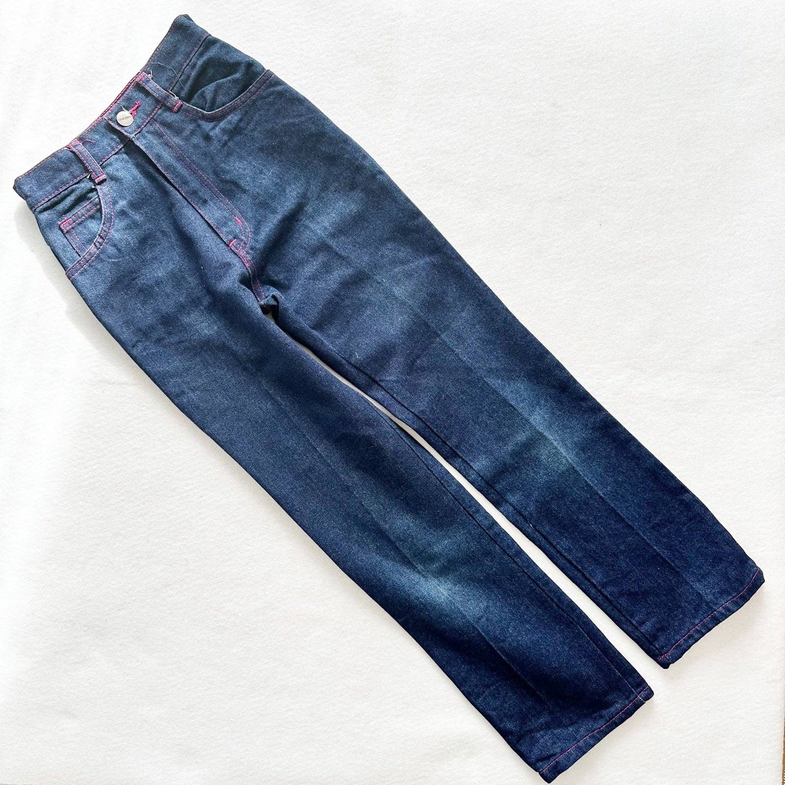 Vintage Favorites Butterfly Flower Embroidered Jeans: 10y - Yellow Clover Vintage Kids Clothes