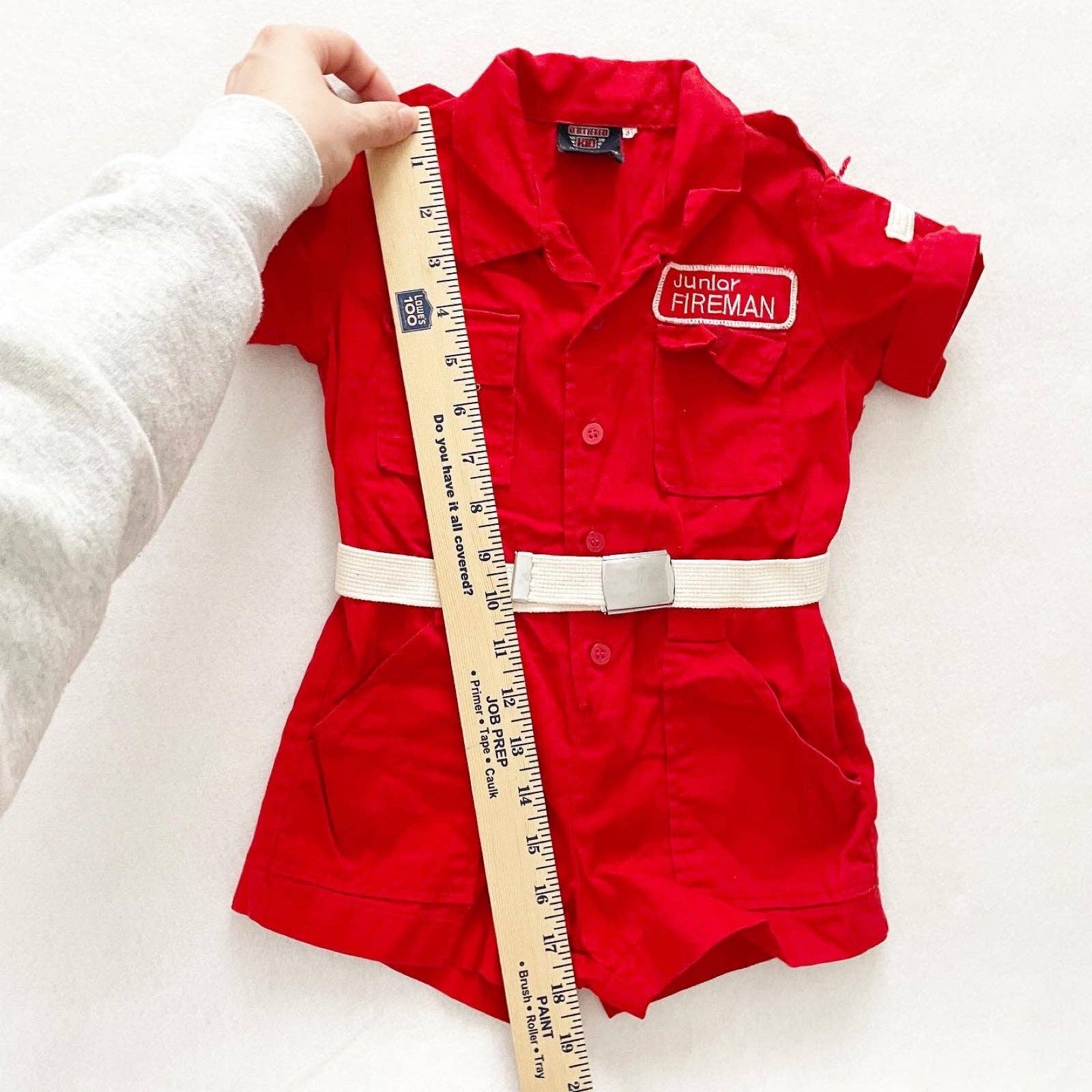 Certified Kid Junior Fireman Romper - Yellow Clover Vintage Kids Clothes