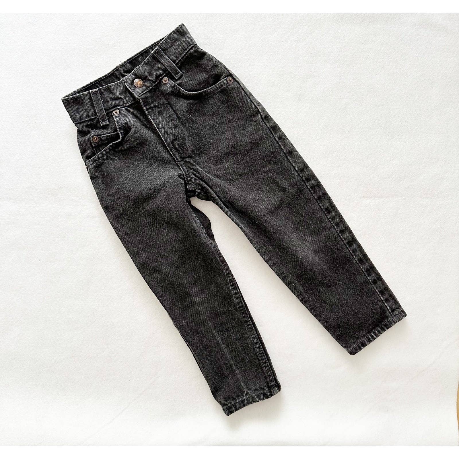 Vintage Black Levi’s Jeans with Orange Tab - Yellow Clover Vintage Kids Clothes