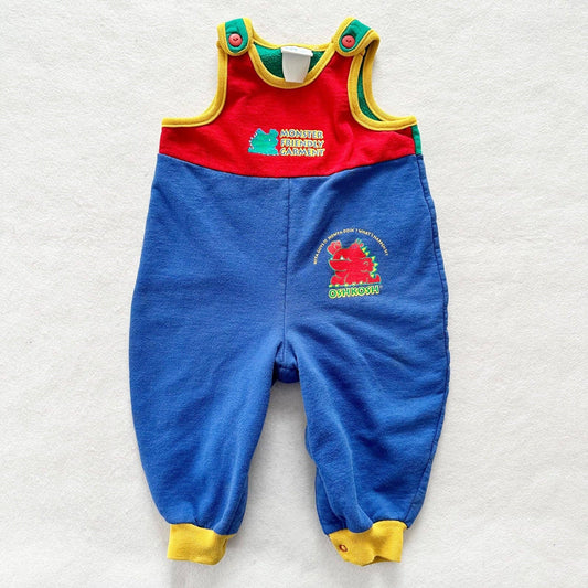 Vintage OshKosh Baby B’gosh Monster Sweatshirt Romper: 18m - Yellow Clover Vintage Kids Clothes