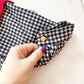 Gingham Red Accent Long Sleeve Dress - Yellow Clover Vintage Kids Clothes